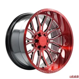 Axe Wheels AX6.2 Wheel 24x12 8x170 -44mm Candy Red Milled Accents - Image 2