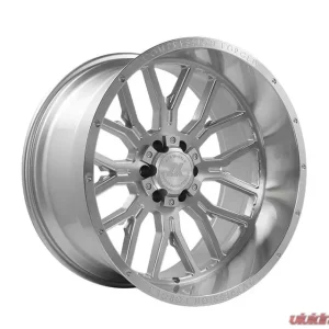 Axe Wheels AX6.1 Wheel 26x14 6x135|6x139 -76mm Silver Brush Milled Mirror Lip - Image 2