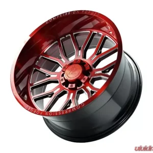 Axe Wheels AX6.2 Wheel 24x12 8x165 -44mm Candy Red Milled Accents - Image 5