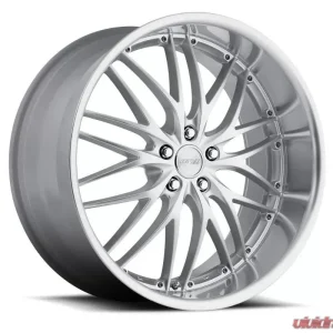 MRR GT1 Wheel 18x9.5 5x120 24mm Hyper Silver Machine Lip - Image 1