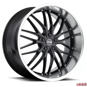 MRR GT1 Wheel 19x8.5 5x112 35mm Black Machine Lip - Image 1