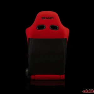 Braum Racing Advan Series Sport Seats (Pair) - Red Jacquard w/ Black Stitching - Image 4
