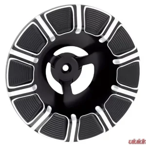 Arlen Ness 10-Gauge Velocity Black Air Cleaner Cover - Image 1