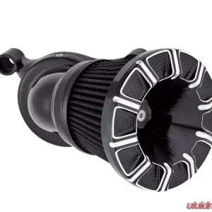 Arlen Ness 10-Gauge Velocity Black Air Cleaner Cover - Image 2