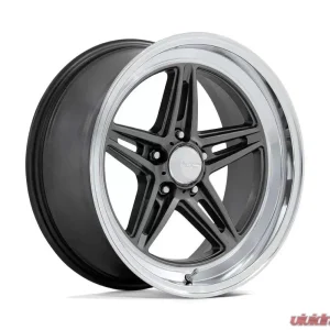 American Racing Vintage VN514 Groove 18x10 5x4.75 12mm Anthracite w/Diamond Cut Lip Wheel - Image 1