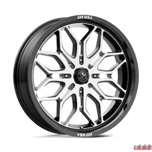 MSA Offroad Wheels M47 Sniper Wheel 20x7 4x137 10mm Gloss Black Machined - Image 1