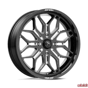 MSA Offroad Wheels M47 Sniper Wheel 20x7 4x156 10mm Gloss Black Milled - Image 1
