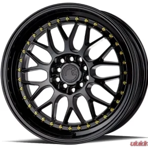 AodHan Wheels AH02 Wheel 17x8 5x100/114.3 35 Gloss Black with Gold Rivet - Image 3