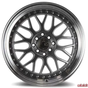 AodHan Wheels AH02 Wheel 17x8 4x100/114.3 35 Hyper Black with Machined Lip - Image 2