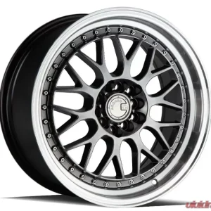 AodHan Wheels AH02 Wheel 17x8 5x100/114.3 35 Hyper Black with Machined Lip - Image 1