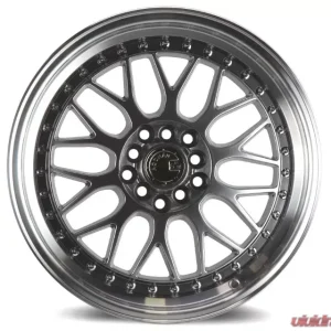 AodHan Wheels AH02 Wheel 17x8 5x100/114.3 35 Hyper Black with Machined Lip - Image 2