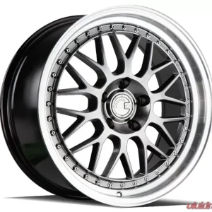 AodHan Wheels AH02 Wheel 18x8.5 5x100 35 Hyper Black with Machined Lip - Image 1