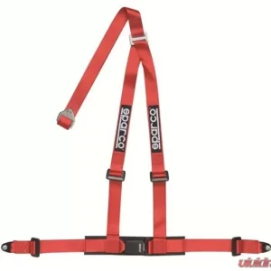 Sparco Red 2 Inch 3 Point Bolt-In Belt - Image 1