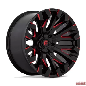 FUEL D829 Quake Wheel 18x9 5x127 | 5x5 1mm Gloss Black Milled Red Tint - Image 1