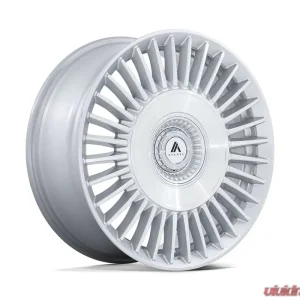 Asanti Black ABL-40 Tiara Wheel 22x9 5x112/120 27mm Gloss Silver Bright Mach Face - Image 1