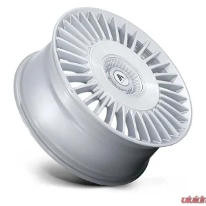 Asanti Black ABL-40 Tiara Wheel 22x9 5x112/120 27mm Gloss Silver Bright Mach Face - Image 2