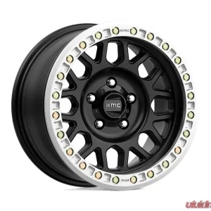 KMC KM234 Grenade Desert Beadlock Wheel 20x9 Blank -12mm Satin Black - Image 1