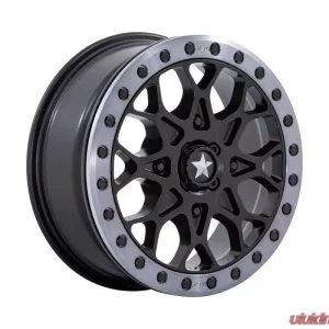 MSA Offroad Wheels M48 Portal Beadlock Wheel 15x6 4x110 38mm Satin Black w/Gray Tint Ring - Image 1