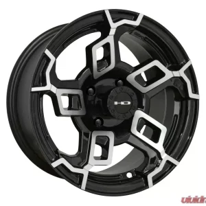HD Golf Spinout Wheel 14x7 4x101.6 -14mm Gloss Black Machined Face - Image 1