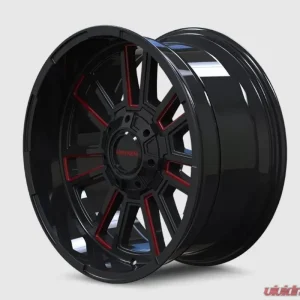 Mayhem Wheels Apollo 8115 Gloss Black Milled Prism Red 20x10 8x170 -19mm Wheel - Image 2