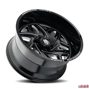 American Truxx AT1914 Euphoria Wheel 22x12 6x135 -44mm 87.1mm Black Milled - Image 2
