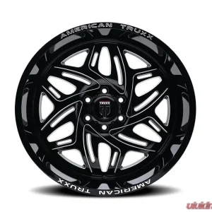 American Truxx AT1914 Euphoria Wheel 22x12 6x135 -44mm 87.1mm Black Milled - Image 3
