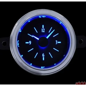 Dakota Digital VLC-49F-K-B Blue Display Black Alloy Analog Clock for 1949-1950 Ford Car - Image 1