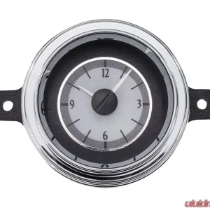 Dakota Digital Analog Clock, Blue Display, Silver Alloy Face, Fits Ford 1949-1950 - Image 1