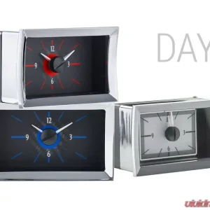Dakota Digital Analog Clock Blue Display Carbon Fiber Style for 1957 Chevy Car - Image 1