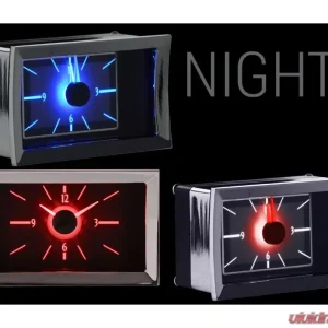Dakota Digital VLC-57C-C-R Red Display Analog Clock Carbon Fiber Style for 1957 Chevy - Image 2
