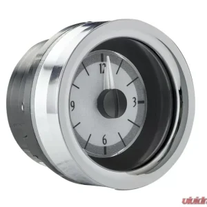 Dakota Digital Blue Display Silver Alloy Analog Clock for 1958-1962 Chevrolet Corvette - Image 1