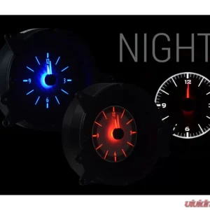 Dakota Digital Blue Display Carbon Fiber Style Analog Clock for 1969-1970 Ford Mustang - Image 2