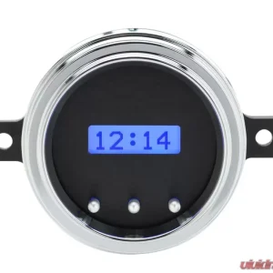 Dakota Digital VLK-49F-K-B Blue Display Black Alloy Digital Clock for 1949-1950 Ford Car - Image 1
