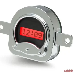 Dakota Digital VLK-51F-K-R Red Display Black Alloy Style Face Digital Clock for 1951 Ford - Image 2