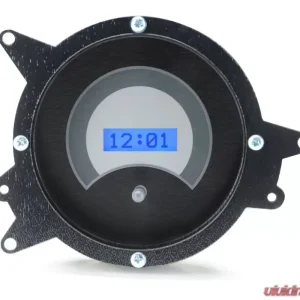 Dakota Digital Blue Display Silver Alloy Digital Clock for 1969-1970 Ford Mustang VLK-69F-MUS-S-B - Image 1