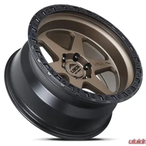 Lock Off-Road Olympus Wheel 17x9 6x139.7 -12mm Matte Desert Bronze w/ Matte Black Ring - Image 3