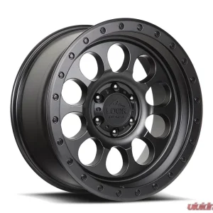 Lock Off-Road 50 Cal Wheel 17x9 6x135 0mm Matte Black w/ Matte Black Ring - Image 1