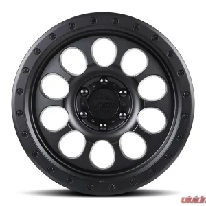Lock Off-Road 50 Cal Wheel 17x9 5x127 | 5x5 -12mm Matte Black w/ Matte Black Ring - Image 2
