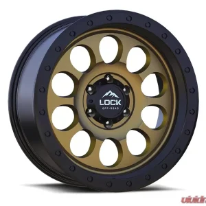 Lock Off-Road 50 Cal Wheel 17x9 6x135 0mm Matte Desert Bronze w/ Matte Black Ring - Image 1