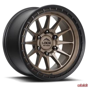 Lock Off-Road Baja Wheel 17x9 6x135 -12mm Matte Desert Bronze w/ Matte Black Ring - Image 1