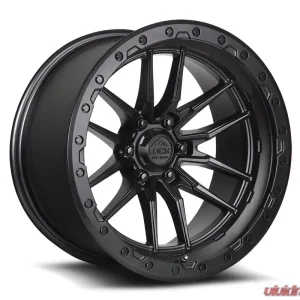 Lock Off-Road Krawler Wheel 17x9 6x135 -12mm Matte Black w/ Matte Black Ring - Image 1