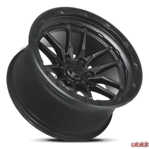Lock Off-Road Krawler Wheel 17x9 6x139.7 -12mm Matte Black w/ Matte Black Ring - Image 3