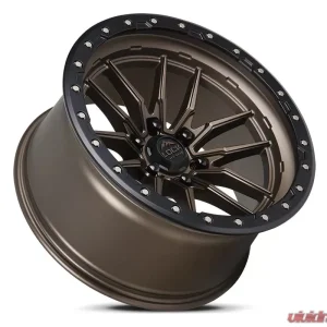 Lock Off-Road Krawler Wheel 17x9 6x139.7 -12mm Matte Bronze w/ Matte Black Ring - Image 3