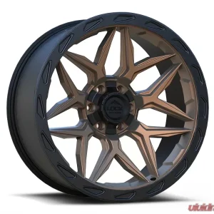 Lock Off-Road Matrix Wheel 17x9 6x135|6x139.7 -12mm Matte Bronze w/ Matte Black Ring - Image 1