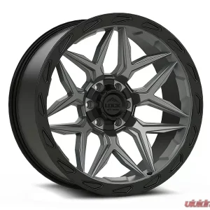 Lock Off-Road Matrix Wheel 17x9 6x135|6x139.7 0mm Matte Grey w/ Matte Black Ring - Image 1