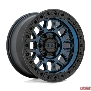 KMC KM549 GRS Wheel 17x8.5 8x165.1 0mm Midnight Blue w/ Gloss Black Lip - Image 1