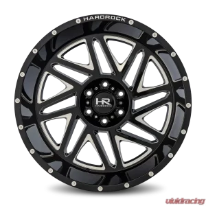Hardrock Offroad Bones XPosed Aluminum Wheel 24x14 6x139.7 -76 108 Gloss Black Milled - Image 1