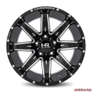 Hardrock Offroad Painkiller XPosed Aluminum Wheel 20x12 5x139.7 -44 87 Gloss Black Milled - Image 1