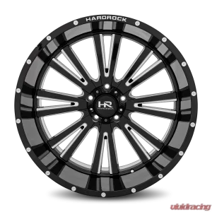 Hardrock Offroad Spine XPosed Aluminum Wheel 24x12 5x127 | 5x5 -44 78.1 Gloss Black Milled - Image 1