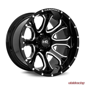 Hardrock Offroad BloodShot Xposed Aluminum Wheel 20x12 5x139.7 -44 87 Gloss Black Milled - Image 2
